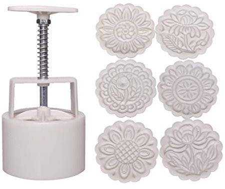 Yuanshenortey Mooncake Mold Press 150g 6pcs Blumenformen Geb?ckform Ausstechformen Handdruckform Zum Backen