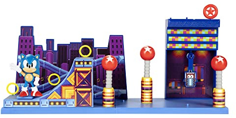 Sonic The Hedgehog Playset Studiopolis, Set da Gioco con Personaggio di Sonic da 6 cm Incluso. Ideale per Bambini e Collezionisti! dai 3 Anni in su