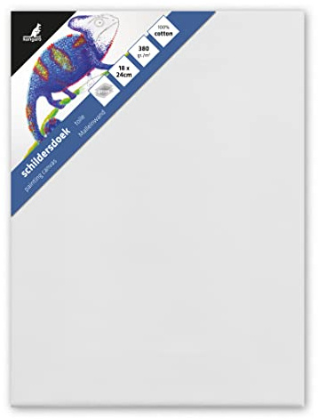 Kangaro leinwand - canvas 18x24cm 380gr/m2 100% Baumwolle mit Kiefernholzrahmen und Keilen, Weiss