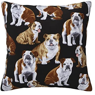 ASEELO Englische Bulldoggen-Kissen, quadratisch, weich, für Couch, Schlafzimmer, Sofa, Wohnzimmer, Bett, Stuhl, solide