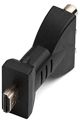 NATEFEMIN Adaptador de audio y vídeo AV Plug & Play convertidor HDMI macho a 3 RCA hembra accesorio compuesto