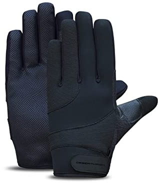 Desert Hawk Tactical Taktische Sicherheits Einsatzhandschuhe Streetguard Durchsuchungs Handschuhe für Polizei, Zoll mit Schnittfestem Kevlar (Schwarz mit Kevlar Schnittfest, L)