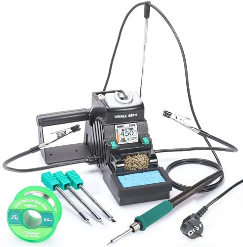 YIHUA 982-III Präzise Lötstation-Kit C245 - Kompatibel mit 3 Lötspitzen C245, bleifreiem Lötdraht, Schlafmodus, automatischem Standby, Spitzenwechsel-Slots, Vollfarb-Display.
