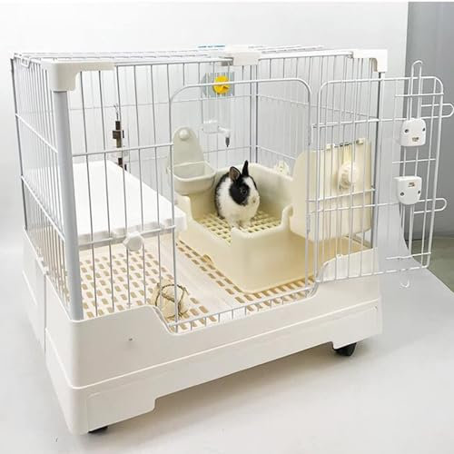 kaninchenställe Haustier-Kaninchenstall,Kaninchenhasenkäfig,Kleintier-Metallkäfig Mit Rädern,Abnehmbarer Plattform Und Herausziehbarem Tablett For Frettchen Große Ratten Meerschweinchen Und Chinchilla