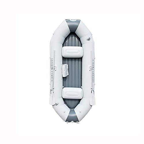 CCKUHN Aufblasbares Kajak, 3-Personen-Schlauchboot, zusammenklappbares aufblasbares Kanu, 200 kg Tragkraft, mit 2 Paddelhalterungen, Angeln, Tauchen