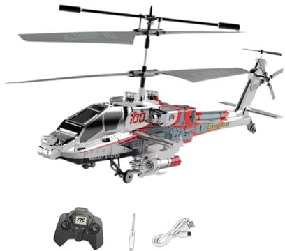 Perfeclan Ferngesteuerter Hubschrauber, RC-Helikopter, Flugzeugmodell, Sammlerstück, Flugzeug-Gyrostabilisator mit Lichtern, Geschenk für Anfänger und, Gold