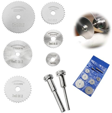 8 Stück HSS Kreissägeblätte Set, Hochgeschwindigkeitsstahlklingen für Rotationswerkzeuge, Multifunktionswerkzeuge, Trennscheiben Set zum Schneiden von Holz, Kunststoff und Metall
