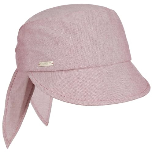 Seeberger Cotton Chambray Damkeps Damer - visir gubbkeps solvisir med skärm Sommar Vår-sommar - One Size hallonröd