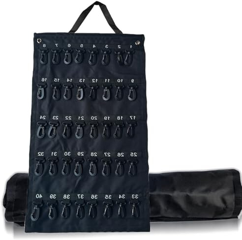 Supertool Estuche portátil enrollable para llaves, organizador de llaves, bolsa enrollable para personal de hotel, guardias de seguridad, agentes inmobiliarios, trabajadores de mantenimiento (30/40/50