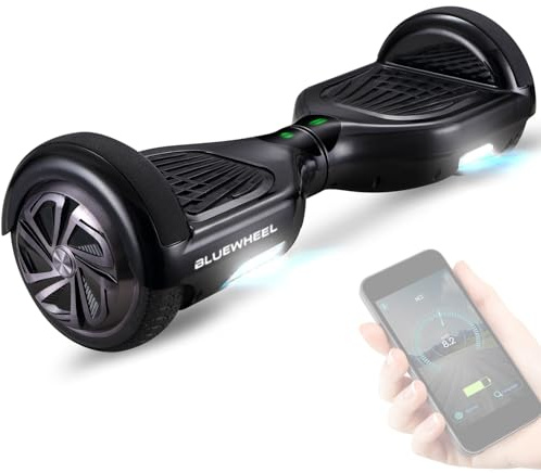 Bluewheel HX310s Hoverboard 6,5 Zoll, 700W Dual Motor, Bluetooth, App, LED | Kindersicherheitsmodus, Bluetooth-Lautsprecher, 15 km/h Höchstgeschwindigkeit, LED-Beleuchtung, bis 120 kg belastbar