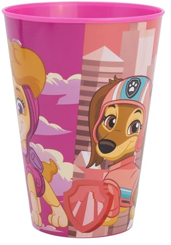Stor Wiederverwendbarer Kinderbecher aus Kunststoff, 430 ml, Paw Patrol Girl