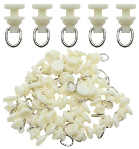 sunnates 100 PCS Plastic Curtain Track Glider Curtain Glider Track Rail Ceiling Sliding Curtain Track Hooks Curtain Glider Hooks for Window Shower Curtain Track