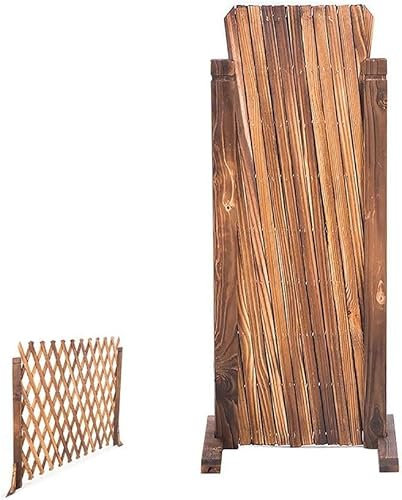 Recinzione Decorativa da Giardino, Recinzione in Legno, Ringhiera Telescopica, Recinzione per Animali Domestici, Recinzione Decorativa da Giardino per Esterni (Dimensioni: 80X160 Cm) Scalabile