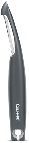 Culinare Angled Swivel Peeler, Grey, Plastic/Stainless Steel, Angled for Comfortable Use, Manual Potato/Vegetable/Fruit Peeler