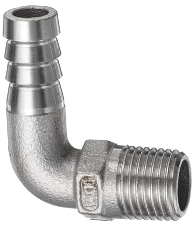 QUARKZMAN 90 graders armbåge slanguttag 10 mm uttag x 1/4 tum NPT herr rörförskruvning reducerare rörkoppling gängkontakt adapter för vatten bränsle luft