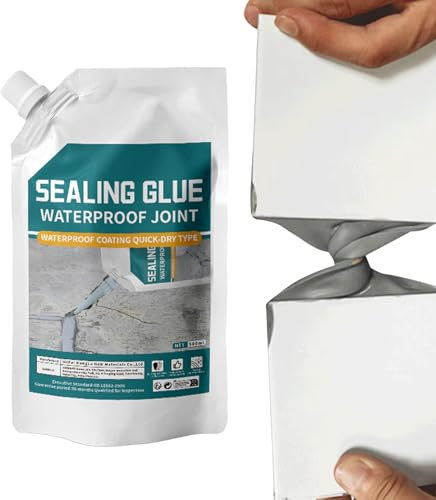Riparatore per Crepe nel Cemento | Sigillante Idrorepellente per Riparazioni da 500ml | Adesivo Forte, Stucco per Fughe, Impermeabile Antigelo per Angoli, Tetti, Pavimenti e Davanzali
