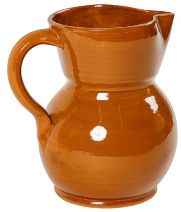 JARRA BARRO VINO AGUA CERVEZA ARTESANAL TRADICIONAL BARRO ROJO ESMALTADO (1,5 litros)