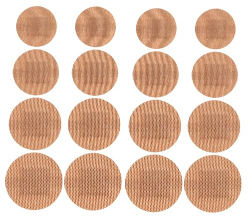 Homoyoyo Apósitos Adhesivos De Tela Elástica Redondos 160 Unidades (22-38 Mm) Para Dedos y Nudillos Transpirable Flexibles Para Deportes Cuidado Familiar y Viajes Color Marrón