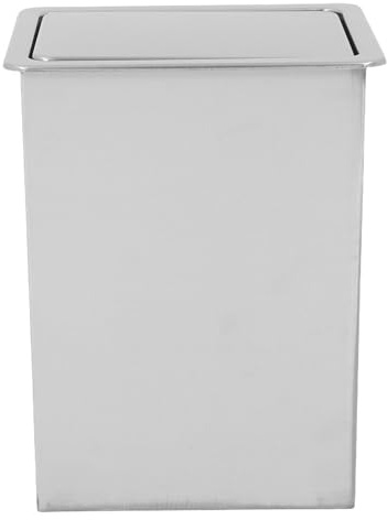 Alipis 1 set di pattumiera da incasso per piano di lavoro: pattumiera in acciaio inox con coperchio - Scivolo per rifiuti per bagno, tavolo, casa, ufficio, hotel, ristorante