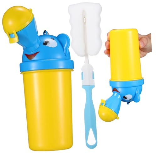 CONGARTENO Tragbares Reise Töpfchen für Kinder aus Abs Leicht zu Bedienen und Formstabil für Unterwegs und Am Strand Praktisches Kleinkind Pipi Wc mit Reinigungsbürste Zufällige Farbe