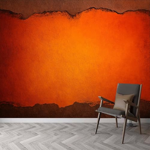 Fototapete Orange Textur Streifen Tapete 500 x 280 cm (B x H), Shabby Chic Tapeten Vliestapete, Modern Wandtapete Wohnzimmer Schlafzimmer Kinderzimmer Wanddeko Motivtapeten Fototapete