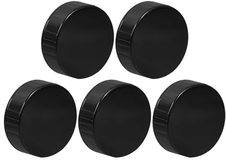 ELAYARD Juego de 5 tapas redondas de 38 mm de poli para botellas de cristal, fáciles de sellar para aliños y cereales, reutilizables