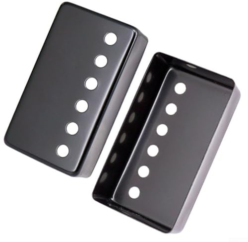 Tonabnehmer-Abdeckung, Metall, Humbucker, 5052 mm, für E-Gitarre im LP-Stil, mit 50 mm und 52 mm Stangenabstand zum Aufrüsten und Schützen der Tonabnehmer-Komponenten (50 mm schwarz)