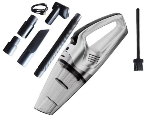 Generchin Aspirateur Sans Fil pour Voiture, 11 000 Pa, Haute Puissance, Portable et Rechargeable, avec Plusieurs Embouts, pour et la Voiture, Blanc