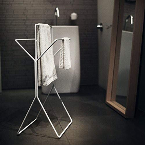 Jan Kurtz 499088 Handtuchhalter, Stahl, weiß, 33,5 x 47 x 87 cm
