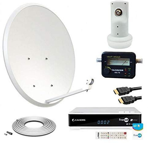 Kit parabolico 65 cm + Ricevitore satellitare STRONG FRANSAT (Eutelsat 5W) + LNB 0.1dB + 20m Cavo coassiale + Satfinder