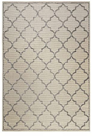 Wecon Home Indoor & Outdoor, 120 x 170 cm, beige | moderner Kurzflor Teppich/Läufer für Flur, Esszimmer, Küche, Gleamy, WH-4630-790