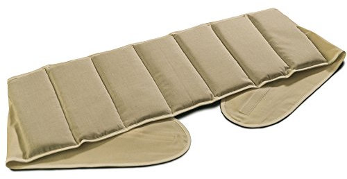 Traubenkernkissen zum Umbinden - Gürtel mit Klettverschluss ca. 135cm - 7-Kammer Wärmekissen XXL Körnerkissen - rohweiß