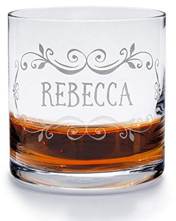 printplanet - Whiskyglas mit Namen Rebecca graviert. - Leonardo® Whiskeyglas mit Gravur - Design Ornamente 3