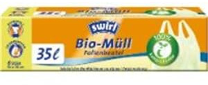 swirl® Bolsas de basura biodegradables, compostables, 35 L, 540 x 700 mm, 6 unidades, 16 paquetes de 6 unidades