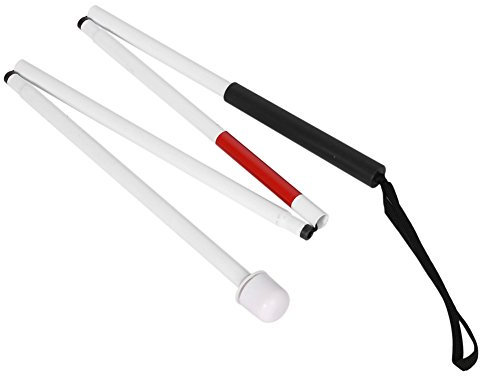 Caña Plegable Bastón para Caminar Bastón Plegable Bastones Plegables para Mayores para Ciegos Y con Discapacidad Visual, Caña Plegable De Aleación De Aluminio con 4 Secciones De 127 Cm