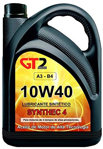 Lubrifiant moteur 10W40 synthétique GT2 SYNTHEC 4 5 litres, Huiles Huiles Moteur pour Auto