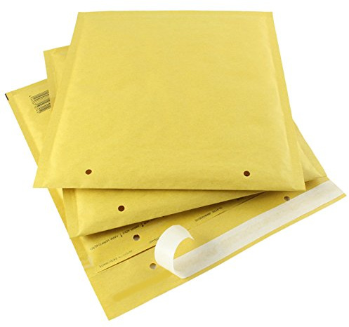 KLEBESHOP24 Luftpolstertaschen goldbraun, G7 (230 x 340 mm), 20 Stück | stabile Versandtaschen, aus Kraftpapier & Luftpolsterfolie