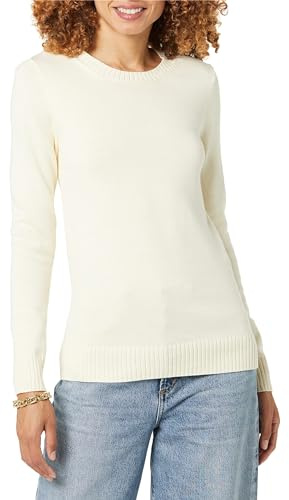 Amazon Essentials Jersey en Algodón de Cuello Redondo (Disponible en Tallas Grandes) Mujer