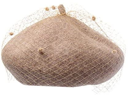 Béret en laine pour femme - Style vintage - Pour l'automne et l'hiver - Motif voile - Style décontracté - Pour peintre - Pour l'extérieur - Élégant