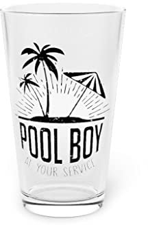 Vaso de cerveza de 16 onzas, novedad a tu servicio, salvavidas universal para amantes de las frutas, vacaciones humorísticas, 16 onzas, negro