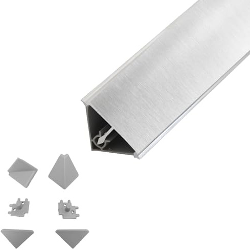 Evotrade Alzatina per Piani Cucina 2 Metri in PVC | Protezione Impermeabile, Resistente a Macchie, Colori a Scelta + Accessori (Solo Alzatina Alluminio + Accessori)