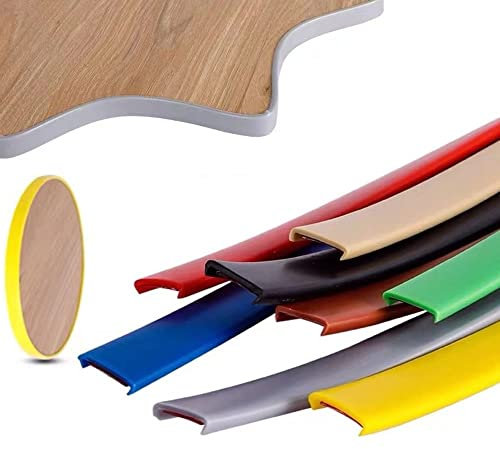Möbelband U-förmige Kantenschutzstreifen, TPE-Kantenband, Holzbrett-Kantenstreifen für Schrank Kleiderschrank Tisch Arbeitsplatte Holzbrett (16mm*6m,Beige)