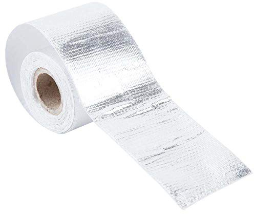 Aluminiumfolien-Klebeband, Hitzeschild-Wickelband, 5 M * 5 Cm, Auto-Aluminiumfolie, Selbstklebend, Reflektierendes Hitzeschild-Wickelband (Silber 5M*5Cm)