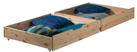 möbelando Bettschubkasten >Pino< in Kiefer Natur lackiert - 97,5x20,5x88,5 (BxHxT)