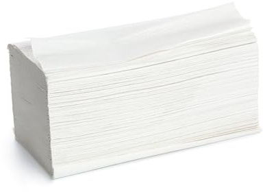 We Can Source It Ltd - Professional Z Fold Paper Towels – White 2 Ply Disposable Soft Absorbent Sheets, Eco-Friendly and Hygienic Ideal for Individuals, Home, Office or Business - Pack of 3000