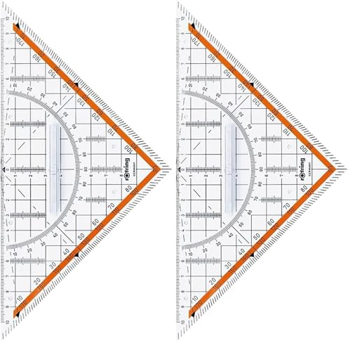 rOtring Centro-Geometrie-Dreieck mit Griff (groß, 23 cm) (Packung mit 2)