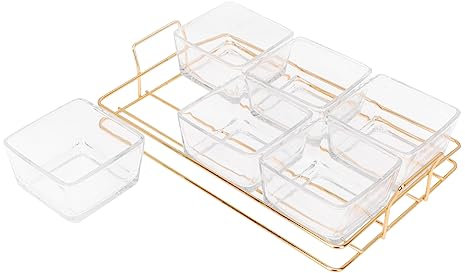 1 Satz Geteilter Obstteller Eleganter Obstteller mit transparenten Fächern Obstteller mit Unterteilungen Obstschalen zum Servieren für Partys Obsttablett Würze Container Lagerregal