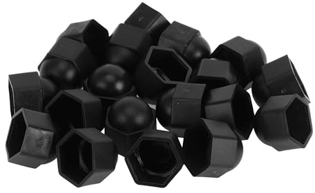 INFINAUTO Wheel Lug Nut Bolt Exterior 19mm Rims Tire Nut Screws Dust Cap Cover Nut Protector Plastic Black