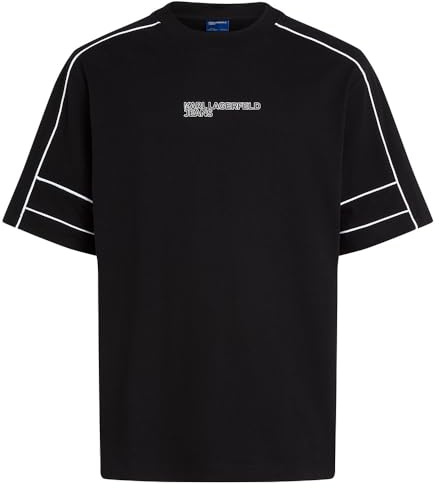 Karl Lagerfeld Jeans Hombre Relaxed Piping T-Shirt Black M