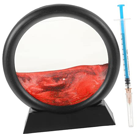 TOYANDONA Objet Titre De Produit Titre Décoration De Bureau Sabliers Mobiles Sable Tableau Art Cinétique Accessoire Bureau Élégant Et Relaxant